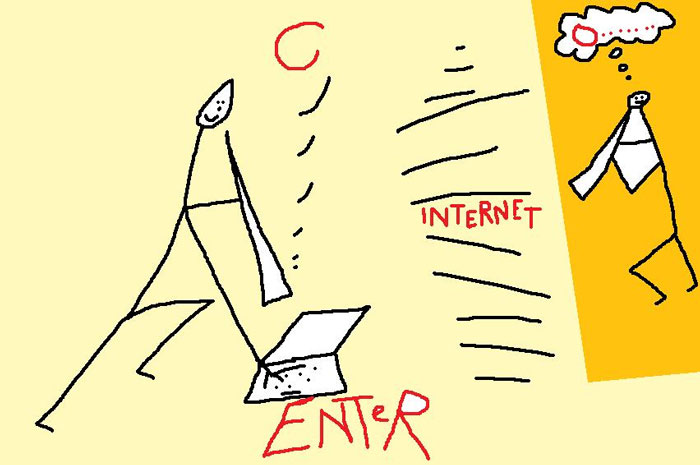 I press 'Enter' and I send, building a new piece consisting of playing on the clarinet the 'C tone + Enter + a smile'. 